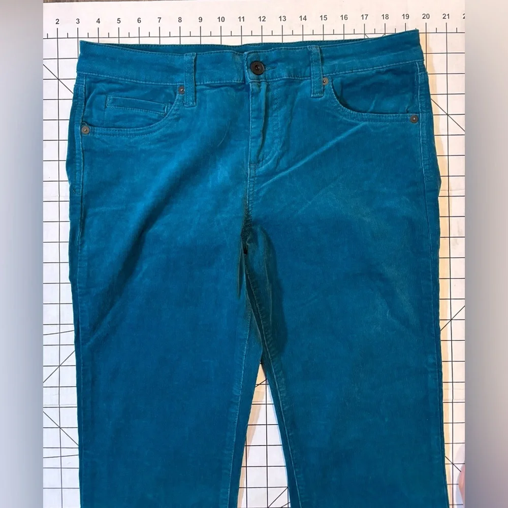 Edyson Women’s Size‎ 30L Teal Hampton Skinny Corduroy Pants